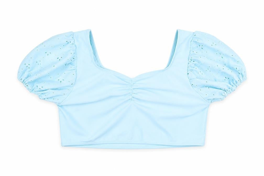 George Girls Blue   Cropped Blouse Size 13-14 Years