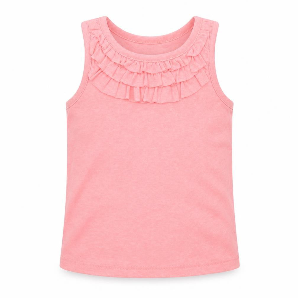 Front view of Palomino girls’ pink basic tank, size 2-3, years