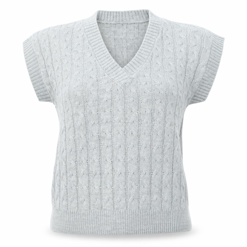 Front view of Preworn women’s grey jumper, size L