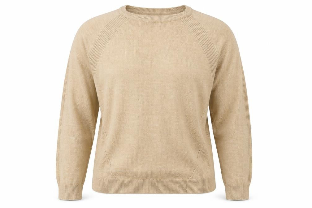 Front view of Dorothy Perkins women’s beige jumper, size UK 16