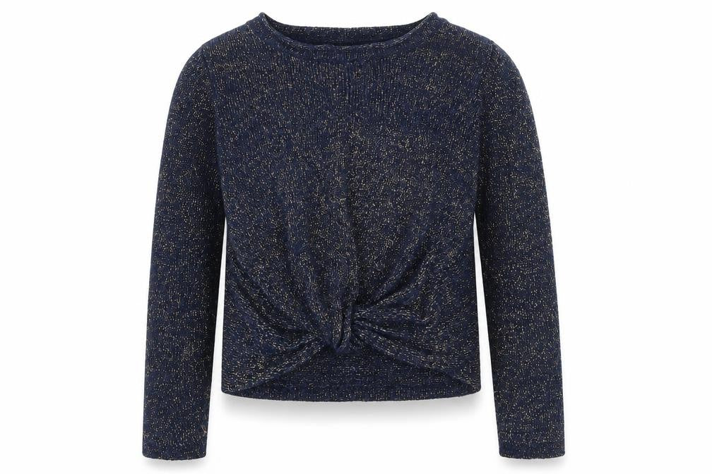 Front view of Next girls’ blue jumper, size 5, years