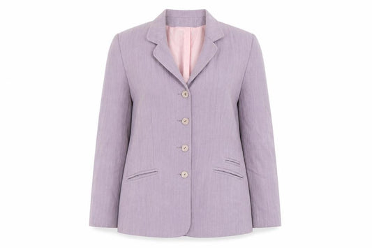 Front view of Principles women’s purple jacket suit jacket, size UK 14