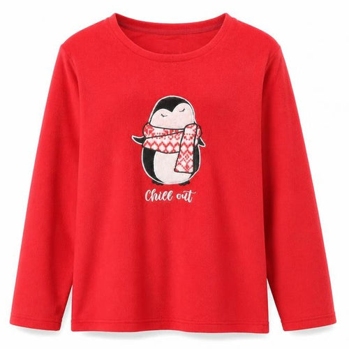 F&F Womens Red   Top Pyjama Top Size S  - Christmas