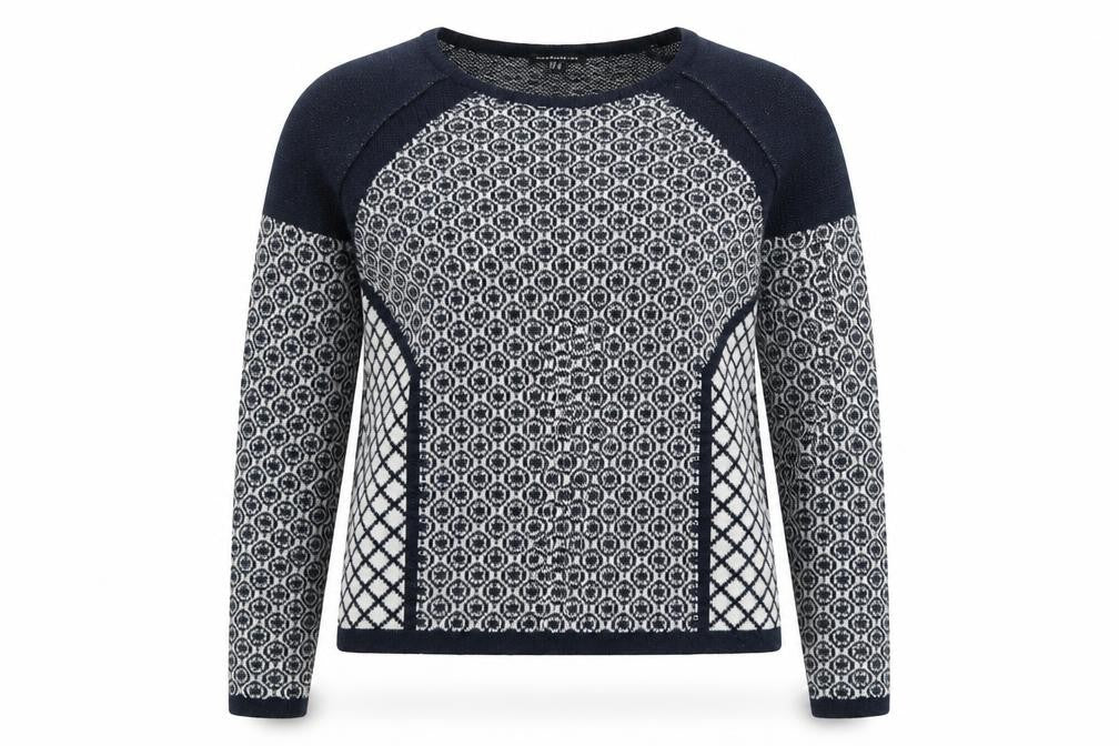 Warehouse Womens Multicoloured Argyle/Diamond  Pullover Jumper Size 12