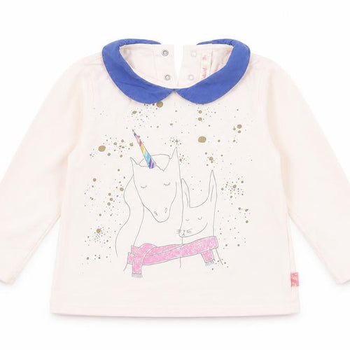 Billieblush Girls Pink   Basic T-Shirt Size 12-18 Months  - UNICORN
