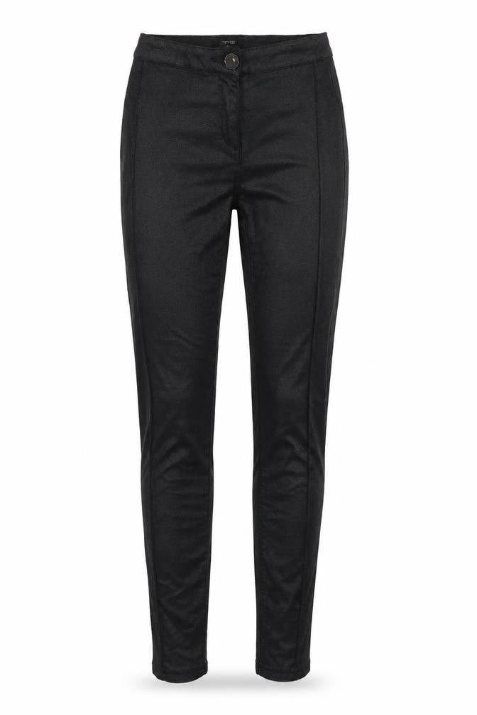 Front view of .DENIM women’s black trousers, size UK 8, 27-inch leg