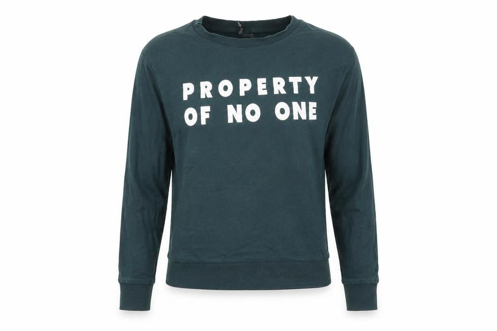 Front view of H&M women’s green jumper, size XS, - property of no one