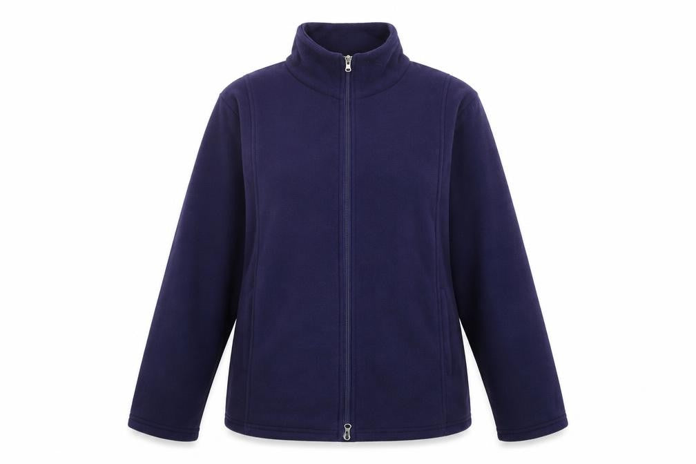 Front view of anne de lancay women’s blue jacket, size L