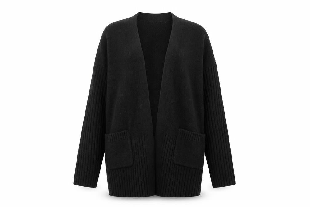 Front view of George women’s black cardigan jumper, size M