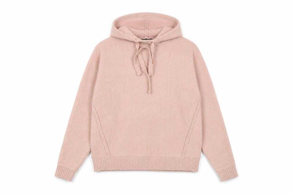 Front view of Primark women’s pink pullover hoodie, size S