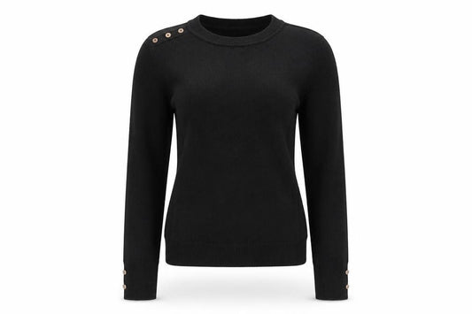 Front view of Primark women’s black jumper, size XS
