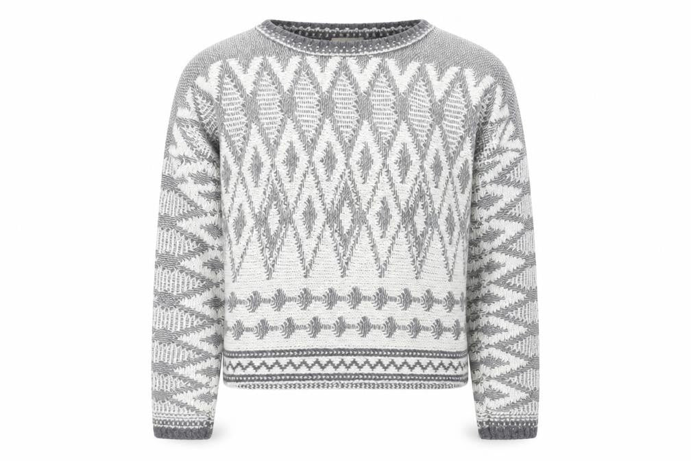 Front view of Papaya women’s grey jumper, size M