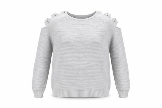 Front view of Select women’s grey jumper, size UK 12