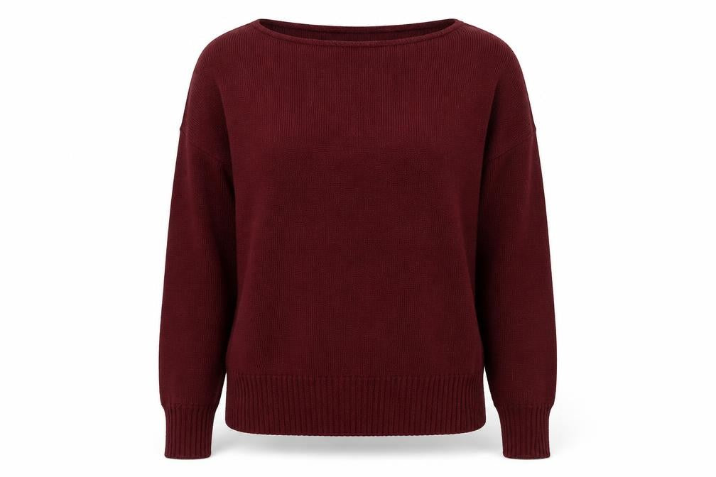 Front view of PRETTYLITTLETHING women’s red jumper, size M