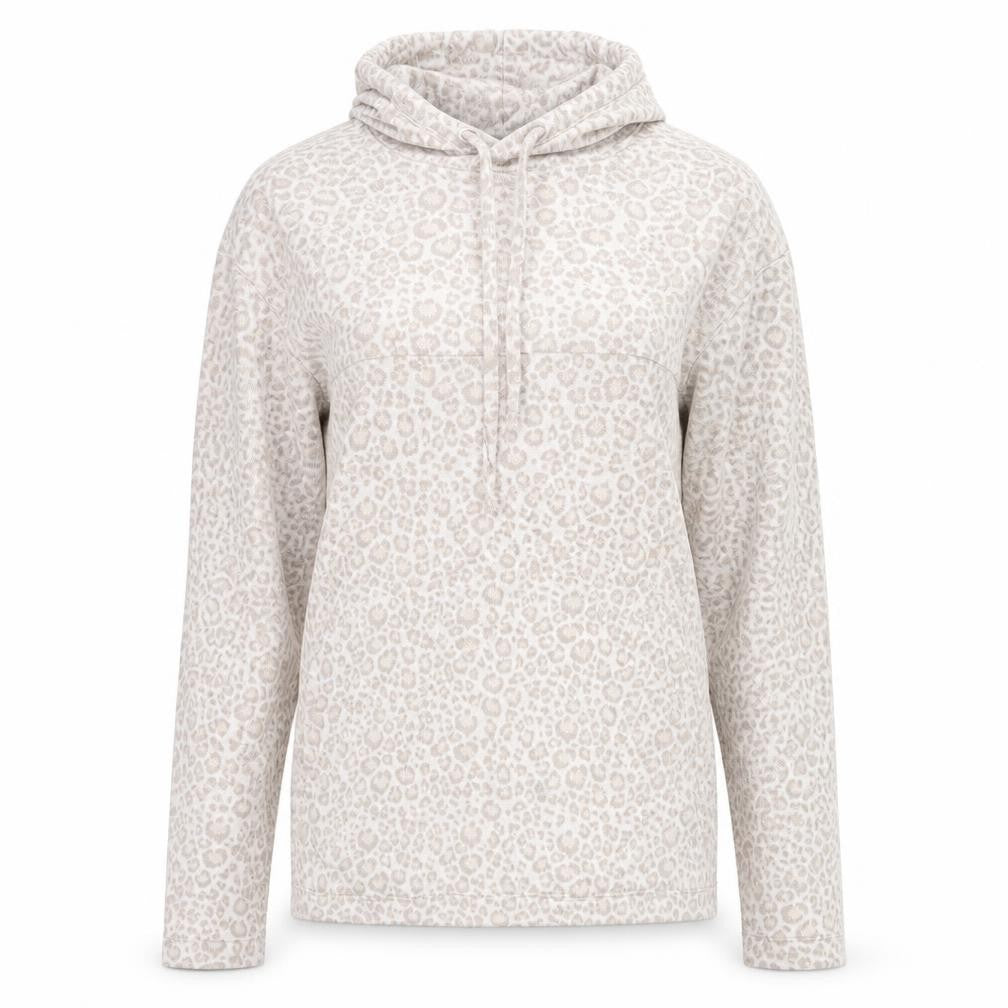 F&F Womens Beige Animal Print  Pullover Hoodie Size XS