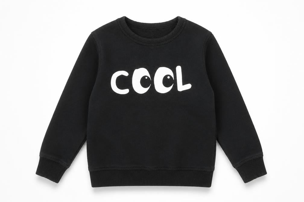 Front view of George boys’ black pullover sweatshirt, size 2-3, years - cool