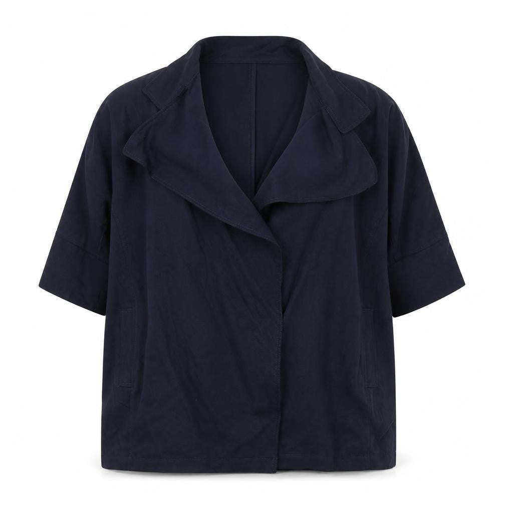 Front view of Dash women’s blue jacket, size UK 14