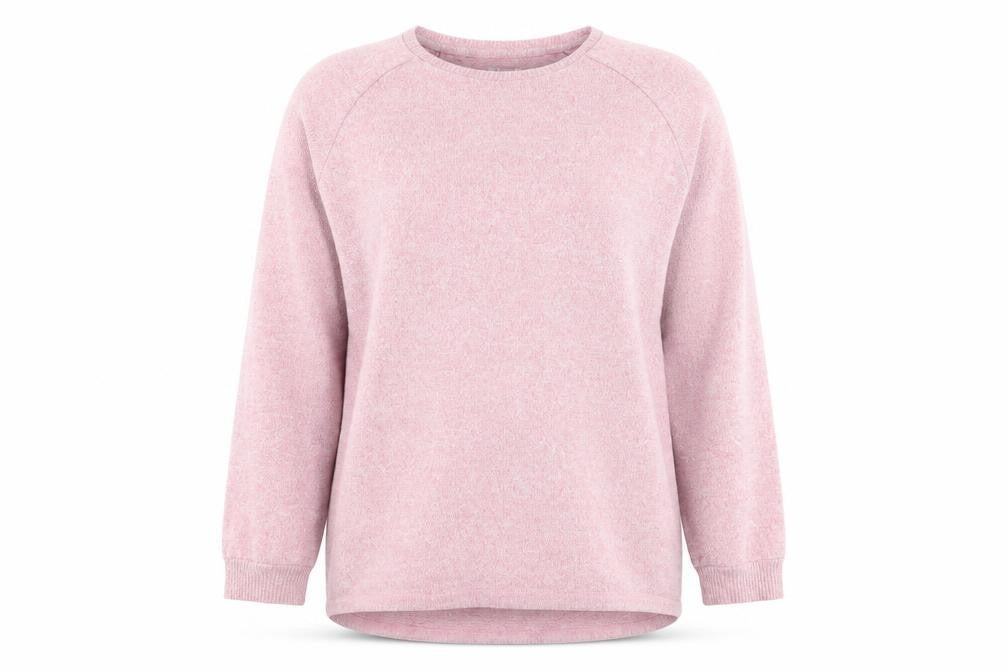 Front view of Primark women’s pink knit jumper, size UK 14