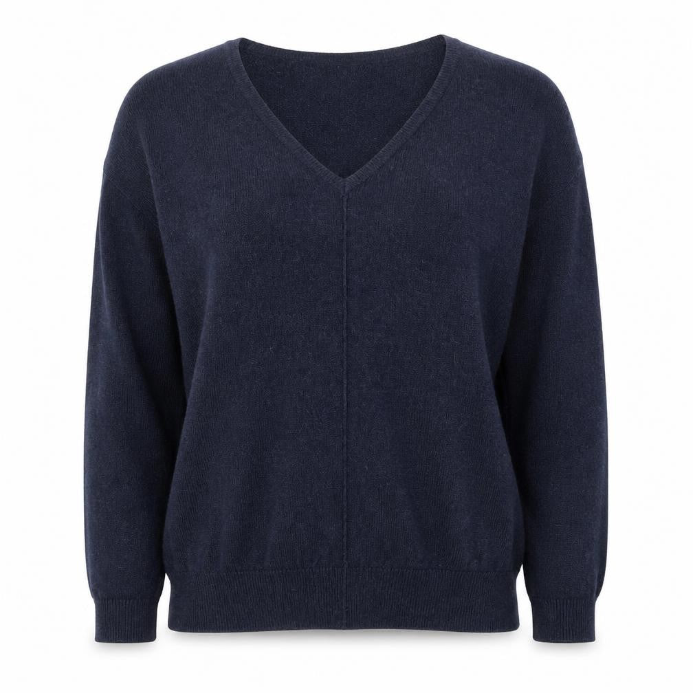 Front view of Body Flirt women’s blue knit jumper, size S