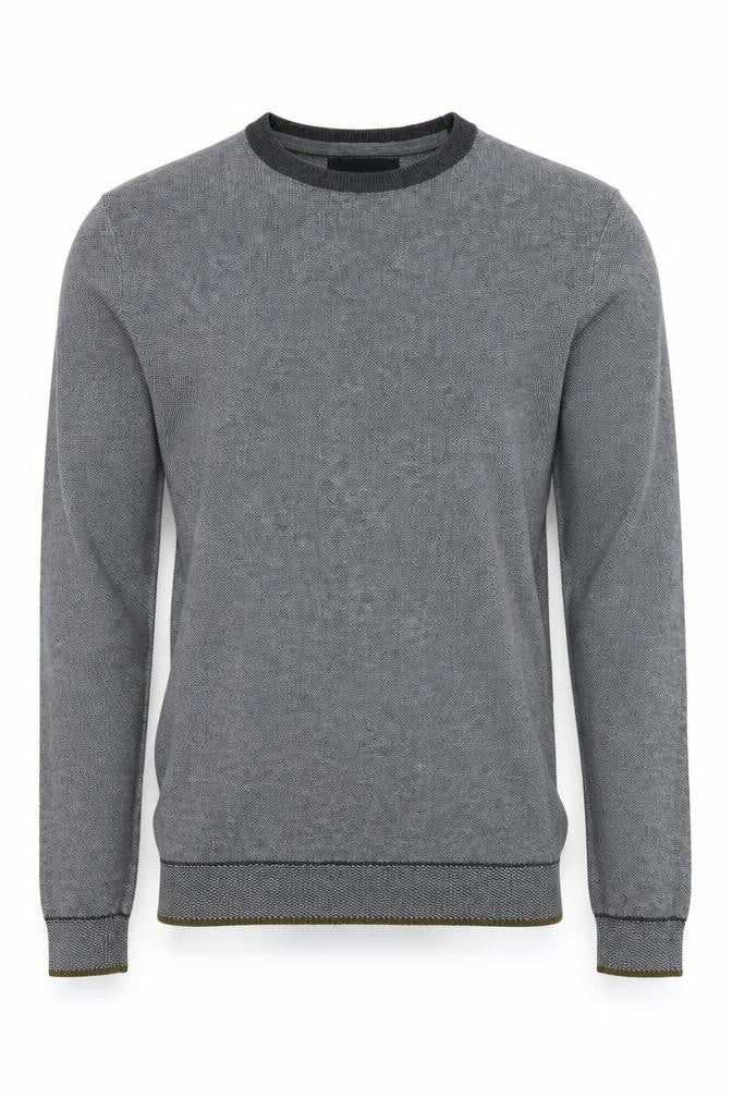 Front view of Mason Cinqcent men’s grey knit jumper, size S