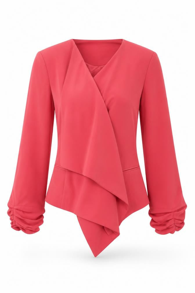 Front view of New Look women’s pink jacket, size UK 12