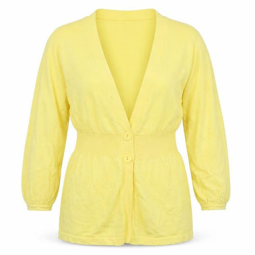 George Womens Yellow  Knit Cardigan Jumper Size 12