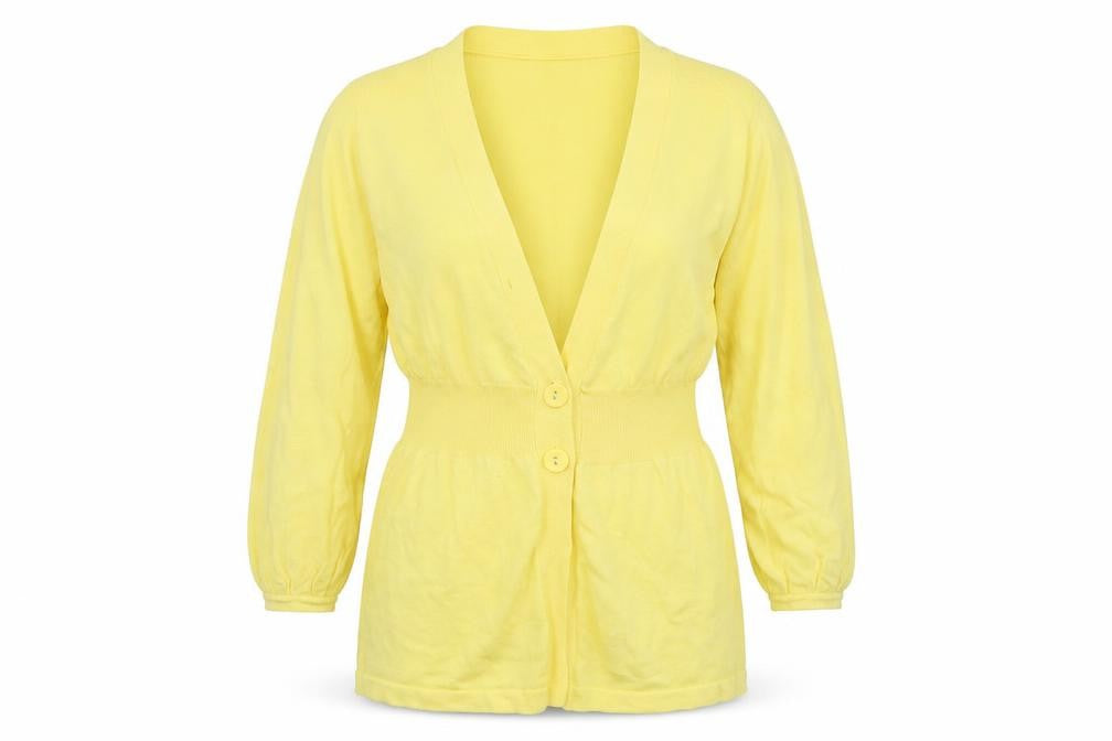 George Womens Yellow  Knit Cardigan Jumper Size 12