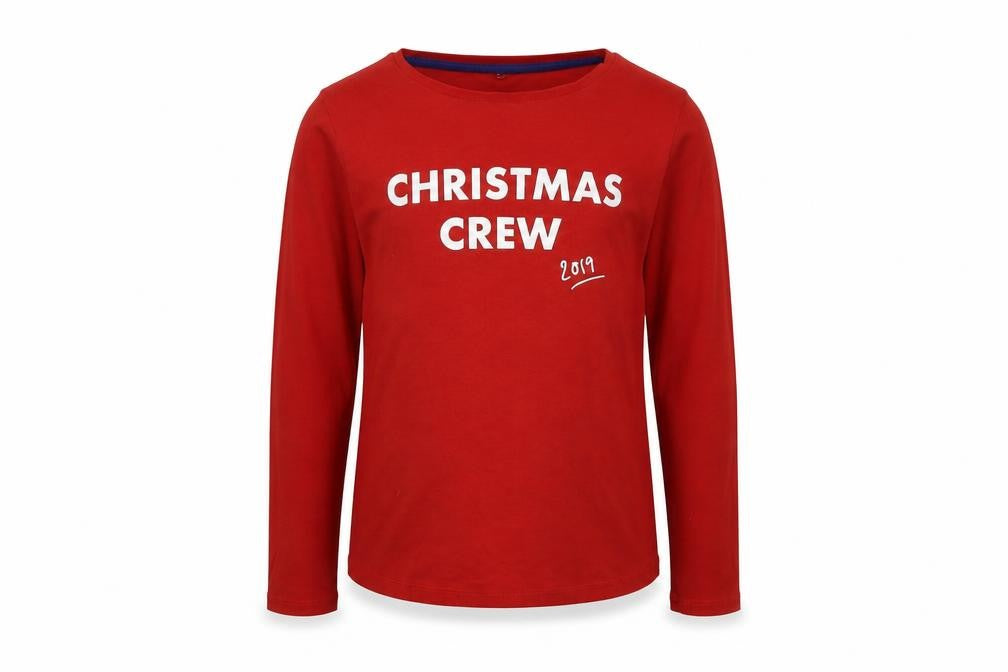 George Boys Red  Jersey Basic T-Shirt Size 11-12 Years  - Christmas Crew 2019