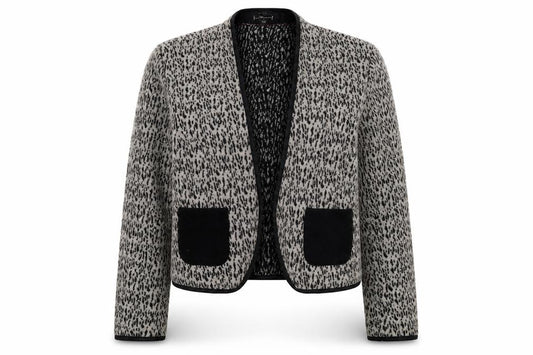 Front view of St Martins women’s grey jacket, size UK 10