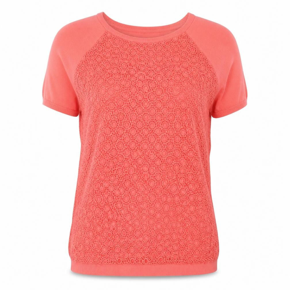 Front view of George women’s pink knit jumper, size UK 16