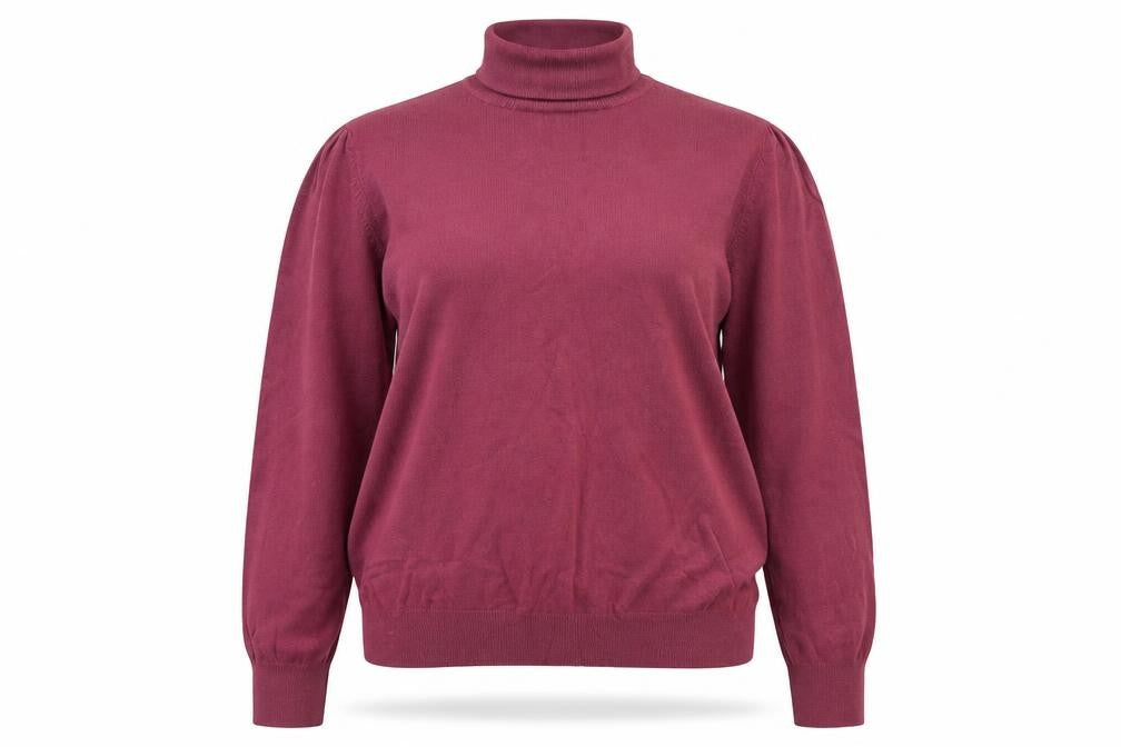 Front view of Papaya women’s purple knit jumper, size UK 20