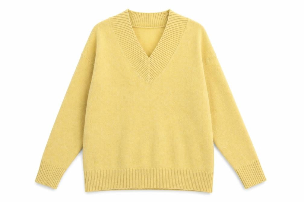 Front view of Papaya women’s beige knit jumper, size M