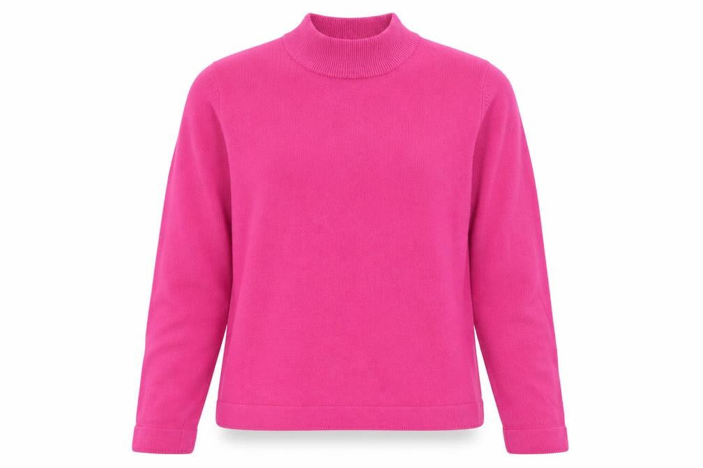 Front view of Bonmarché women’s pink jumper, size S