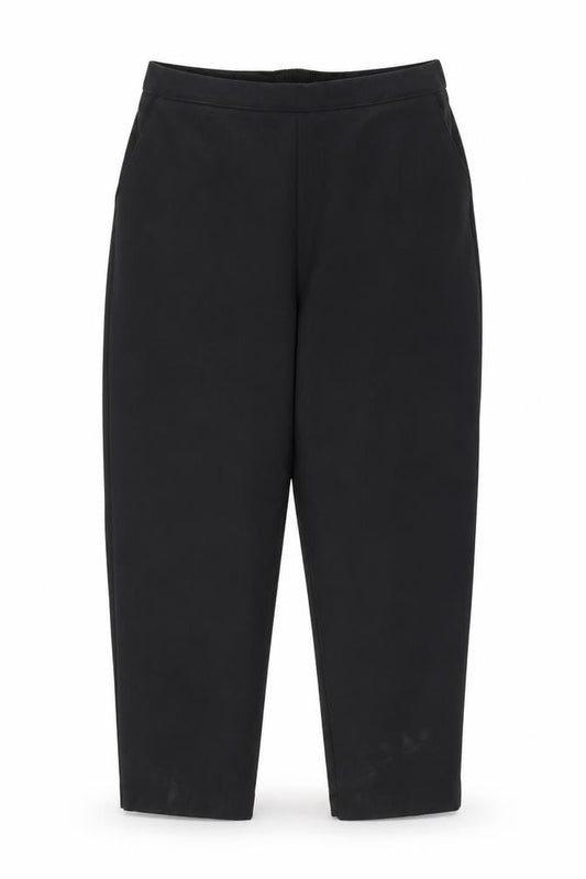 Front view of Autonomy women’s black trousers, size UK 14, 26-inch leg - stretch waistband`