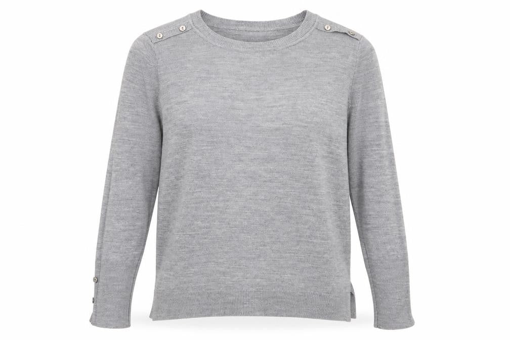 Front view of Primark women’s grey jumper, size UK 12