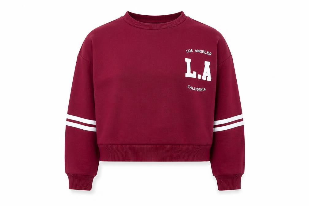 Front view of Candy Couture girls’ red jumper, size 9, years