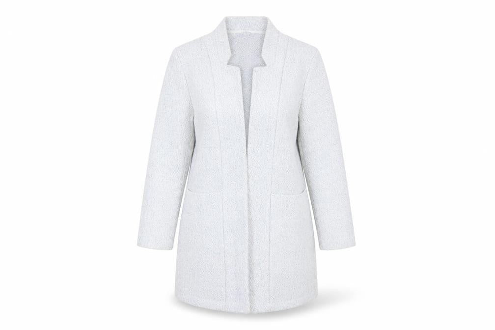 Front view of George women’s blue overcoat coat, size UK 12