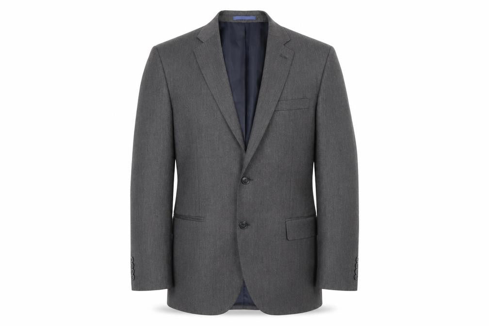 Front view of Marks & Spencer men’s grey jacket suit jacket, size 42