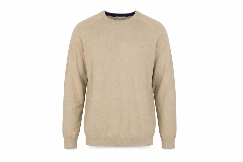 Front view of River Island men’s brown knit jumper, size S