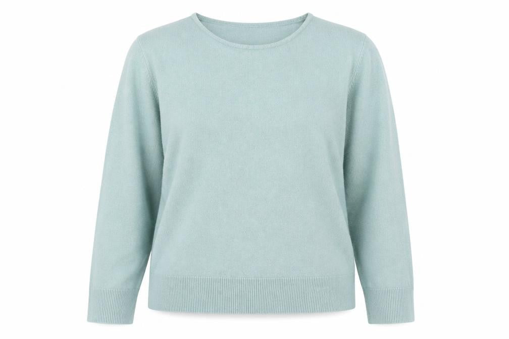 Front view of Text women’s green knit jumper, size XL