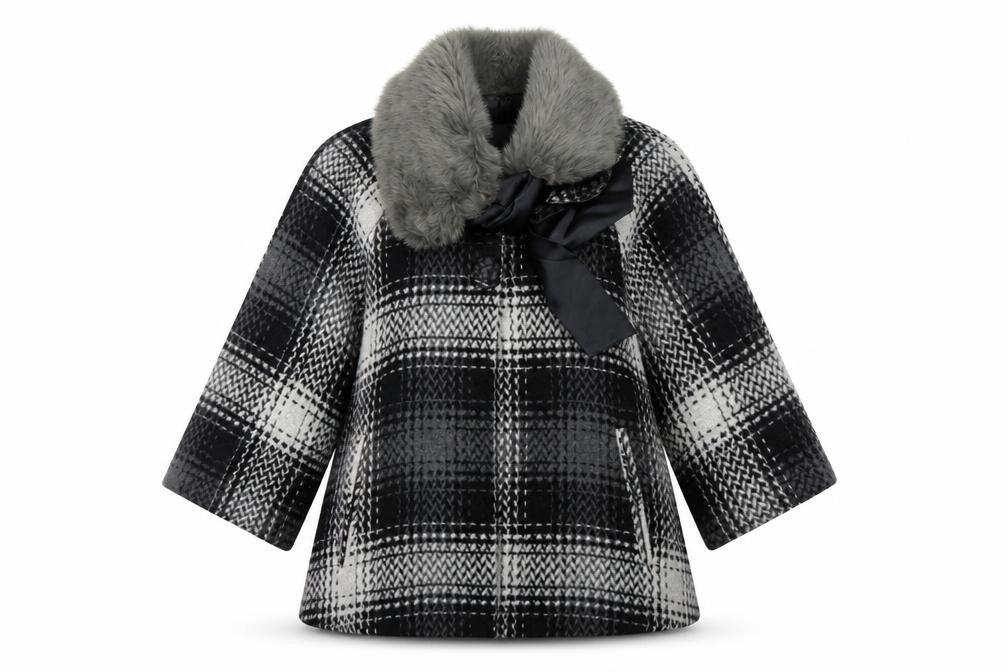 Front view of Uttam Boutique women’s grey overcoat coat, size S