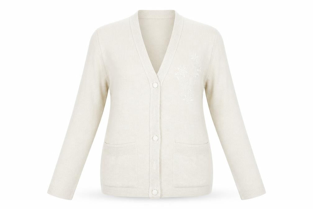 Lizzi Clarke Womens Beige  Knit Cardigan Jumper Size M