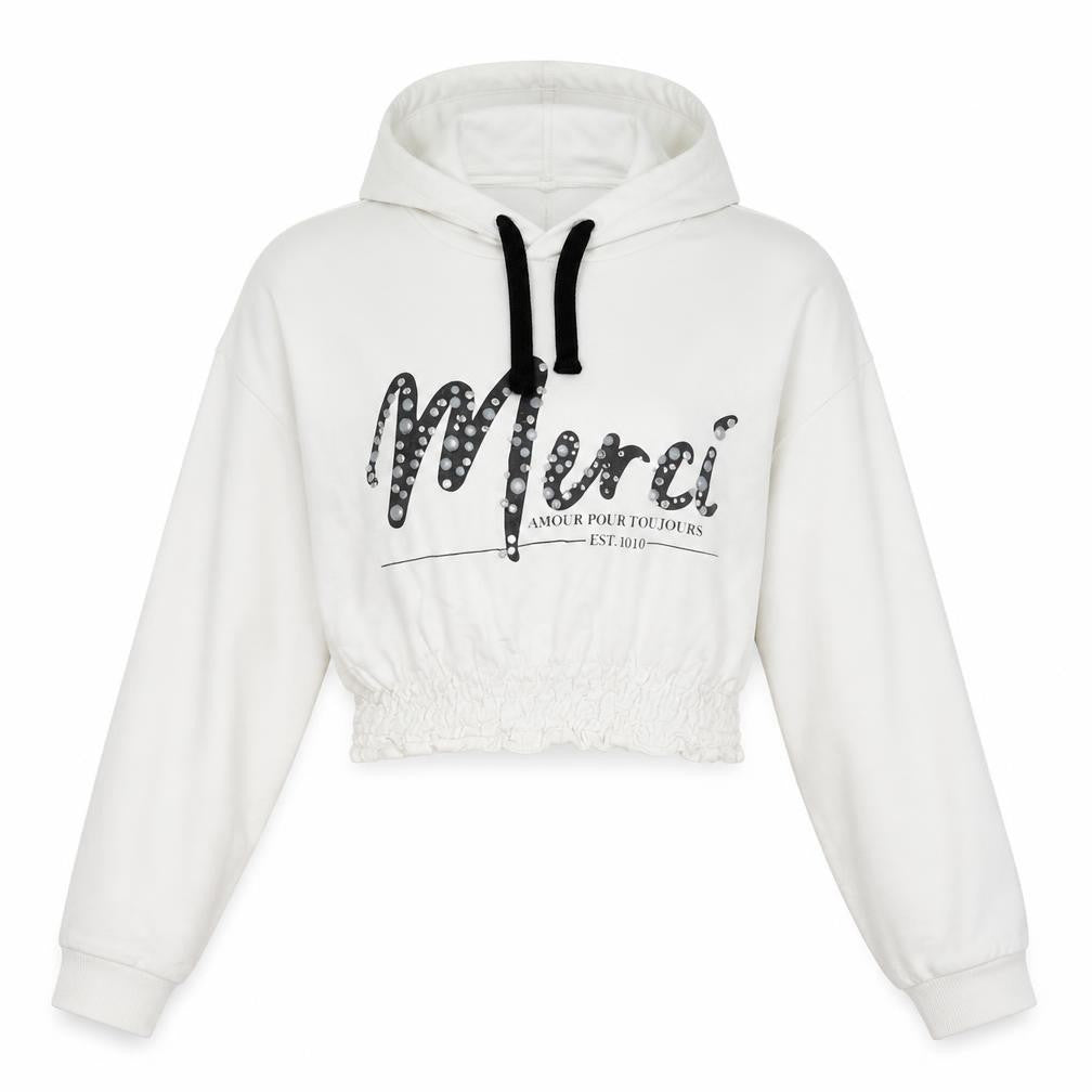 Front view of Select girls’ white jumper, size 9, years