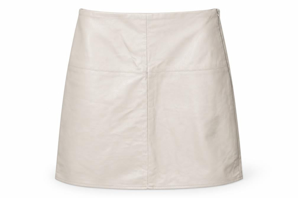 Front view of Missguided women’s purple a-line skirt, size UK 4