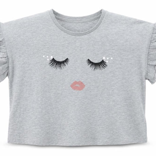 George Girls Grey Geometric  Basic T-Shirt Size 10-11 Years