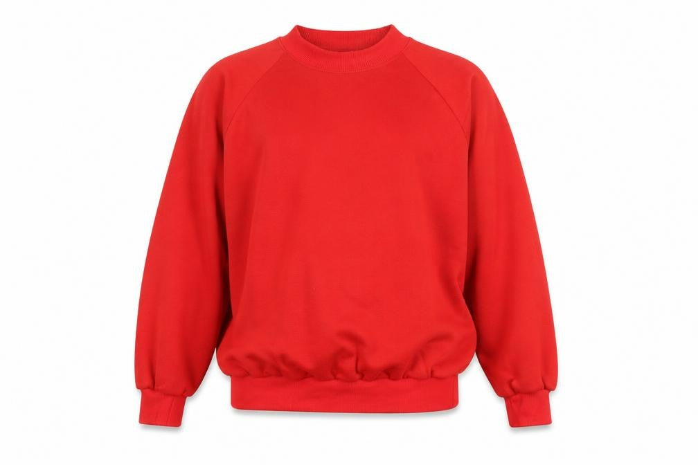 Front view of Back to School boys’ red pullover sweatshirt, size M