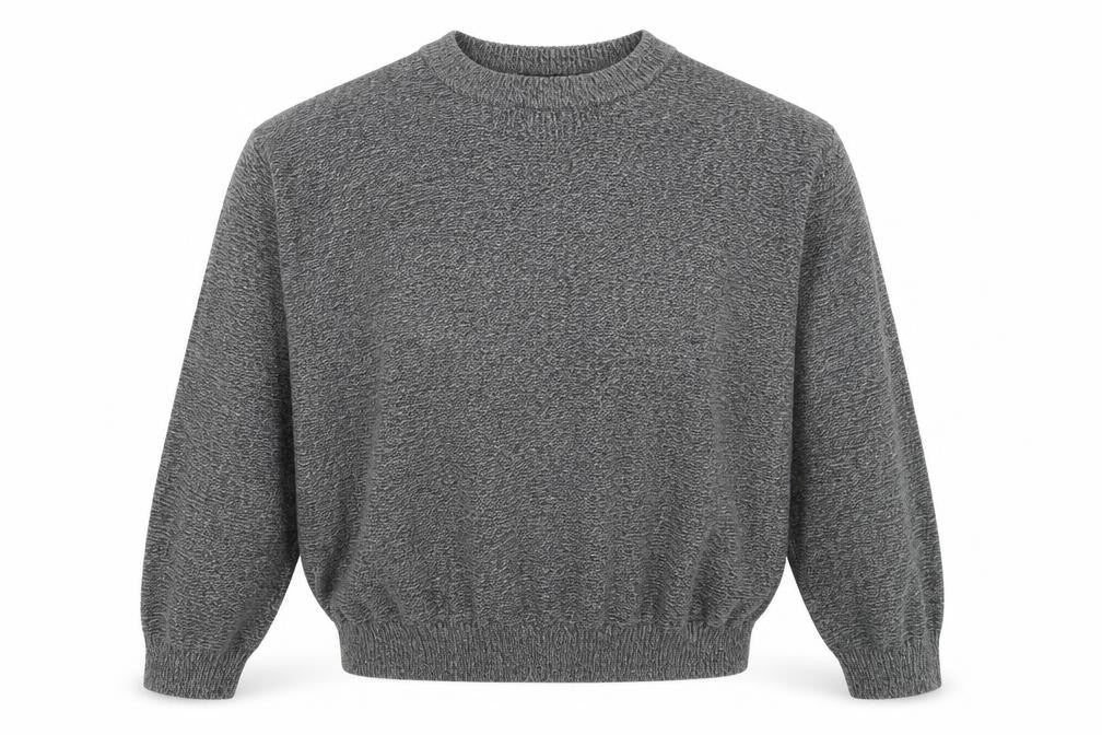 Front view of Brave Soul women’s grey knit jumper, size L