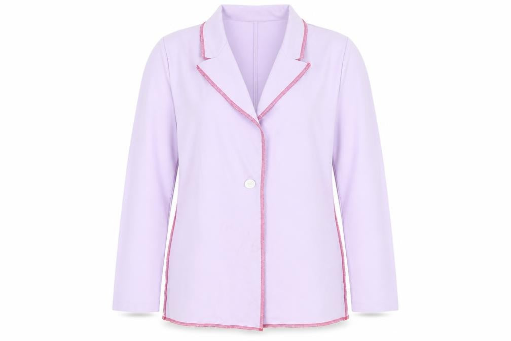 Front view of SHEIN women’s purple jacket, size L