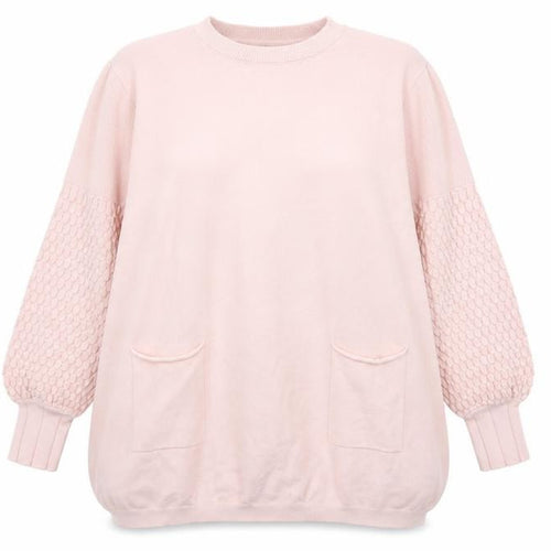 Love My Fashion Womens Pink   Pullover Jumper Size L