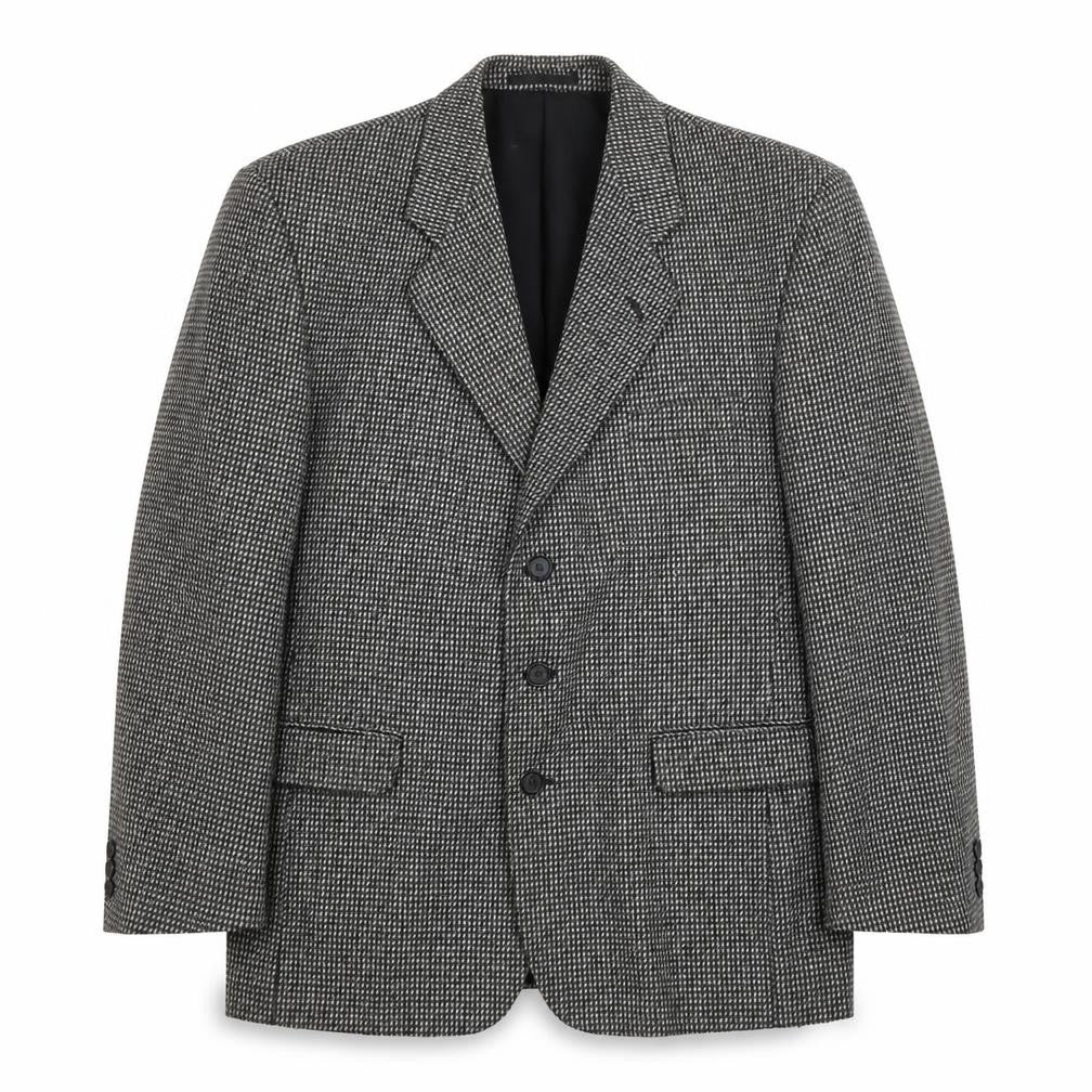 Front view of Fosters men’s black jacket suit jacket, size 40